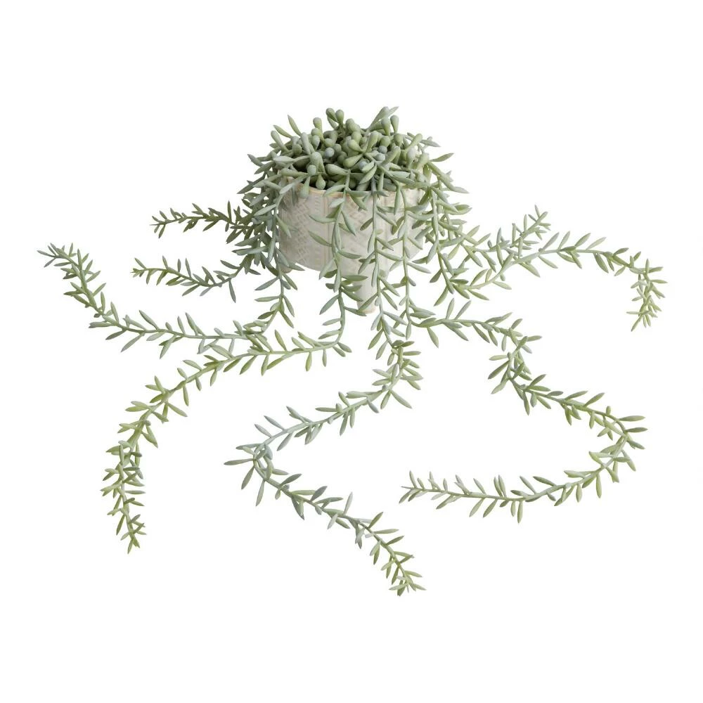 World Market Faux String of Bananas Plant in White Geo Pot 1 World Market Faux String of Bananas Plant in White Geo Pot