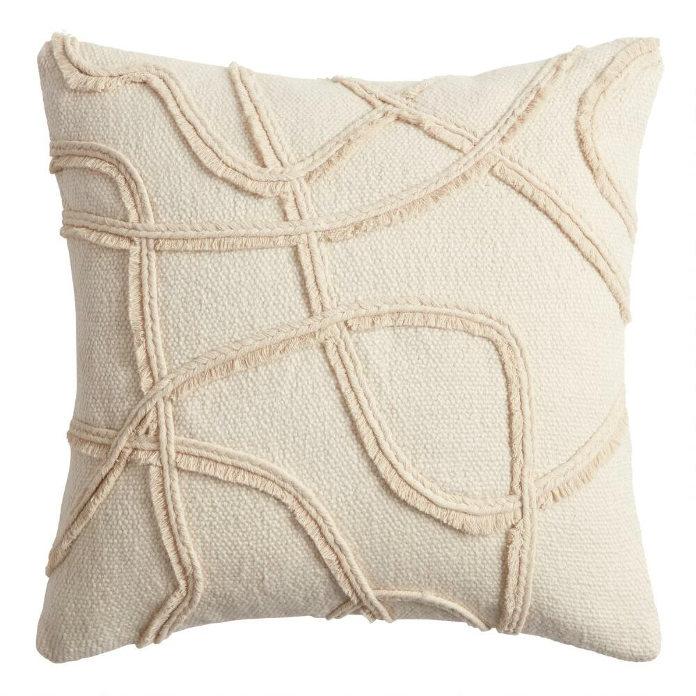 World Market Ivory Abstract Lines Throw Pillow 1 World Market Ivory Abstract Lines Throw Pillow