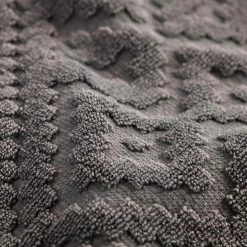 World Market Nova Charcoal Gray Sculpted Geo Bath Towel -Decor & Pillows Sales Store unnamed file 1450