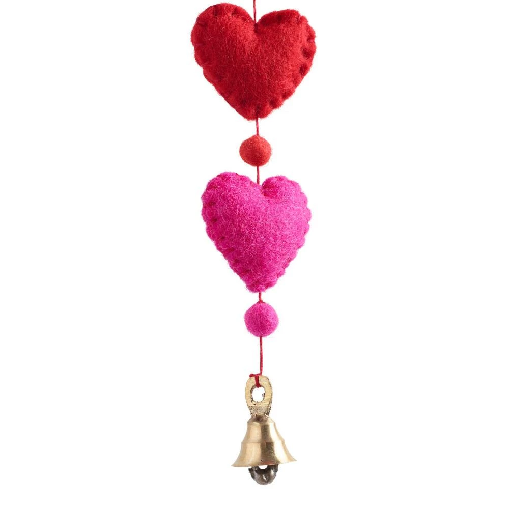 World Market Multicolor Wool Heart Hanging Decor 2 World Market Multicolor Wool Heart Hanging Decor - Image 2