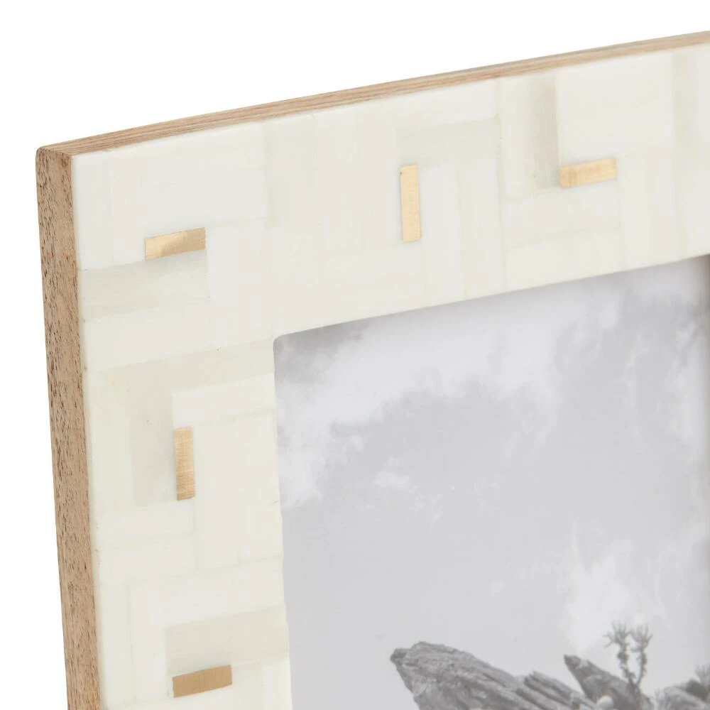 World Market Bone and Brass Inlay Parquet Frame 2 World Market Bone and Brass Inlay Parquet Frame - Image 2