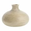 World Market CRAFT Small Whitewash Mango Wood Vase