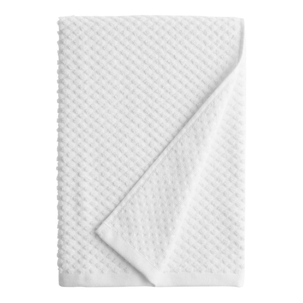 World Market Dione White Sculpted Dot Bath Towel 1 World Market Dione White Sculpted Dot Bath Towel