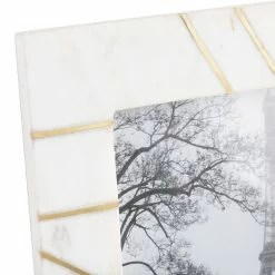 World Market White Marble Frame with Brass Inlay -Decor & Pillows Sales Store unnamed file 1509
