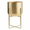 World Market Gold Planter With X Base Stand