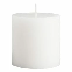 World Market 3x3 White Unscented Pillar Candle