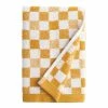 World Market Asteria Yellow And White Check Terry Hand Towel