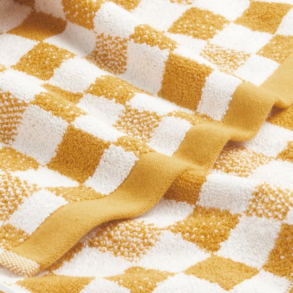 World Market Asteria Yellow And White Check Terry Hand Towel 3 World Market Asteria Yellow And White Check Terry Hand Towel - Image 3