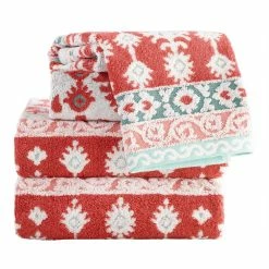 World Market Miriam Coral And Aqua Ikat Hand Towel -Decor & Pillows Sales Store unnamed file 1552
