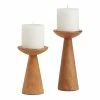World Market Mango Wood Contemporary Pillar Candle Holder