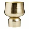 World Market Brushed Gold Pedestal Floor Planter