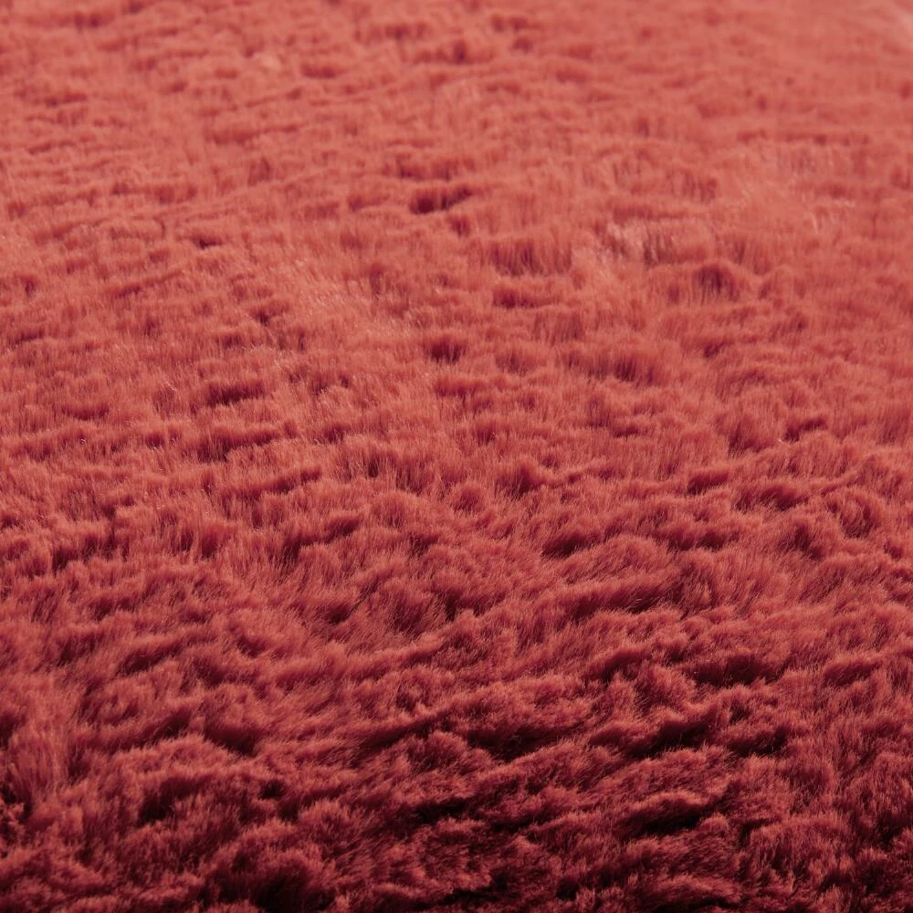 World Market Terracotta Faux Fur Throw Pillow 3 World Market Terracotta Faux Fur Throw Pillow - Image 3