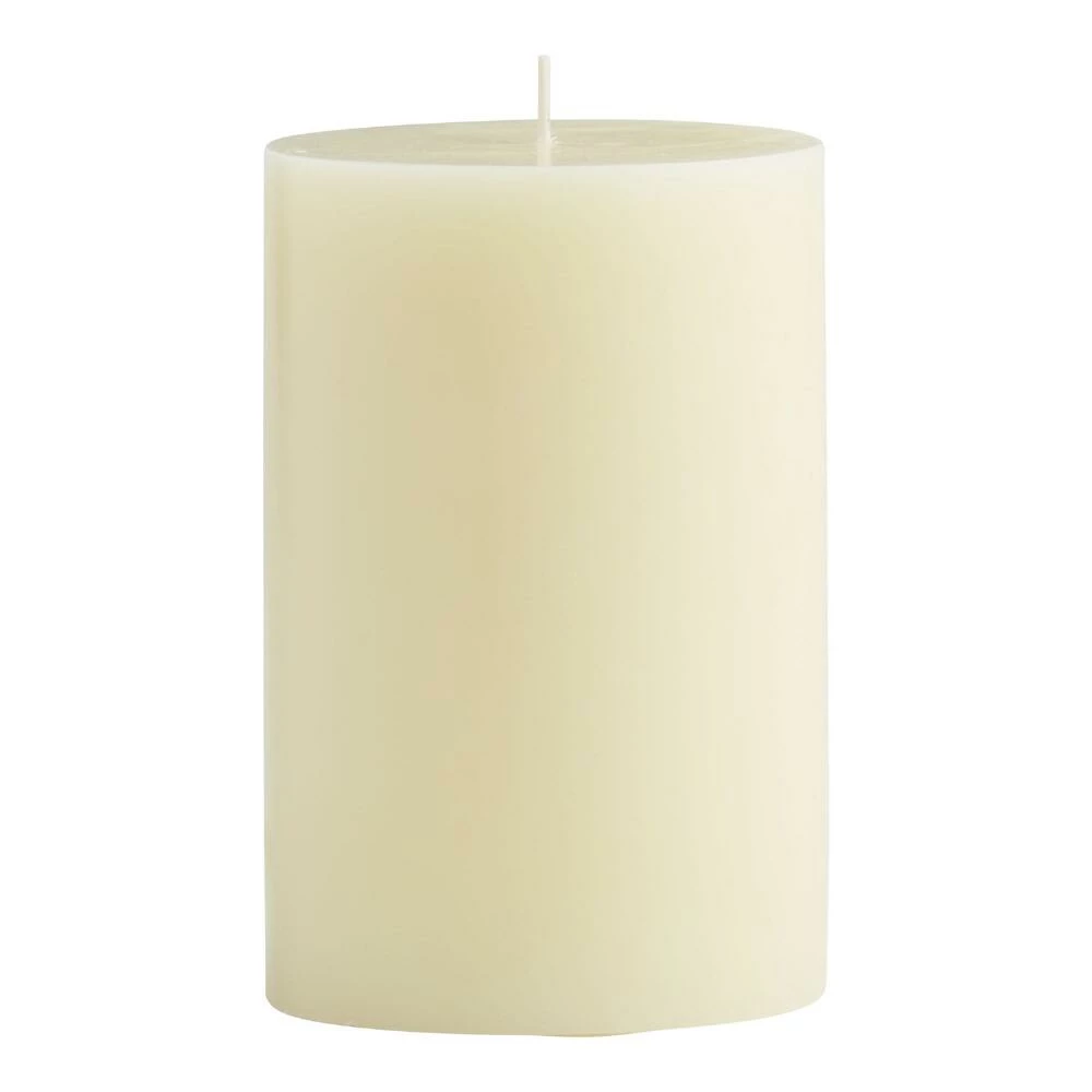 World Market 4x6 Ivory Unscented Pillar Candle 1 World Market 4x6 Ivory Unscented Pillar Candle