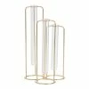 World Market Gold and Glass Staggered Test Tube Vases