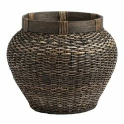 World Market Brielle Round Rattan Basket