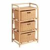 World Market Shelton Bamboo And Rattan 3 Drawer Storage Shelf