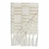 World Market Sloan Tan And Ivory Striped Sculpted Hand Towel