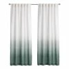 World Market Ivory And Teal Ombre Sleeve Top Curtains Set Of 2