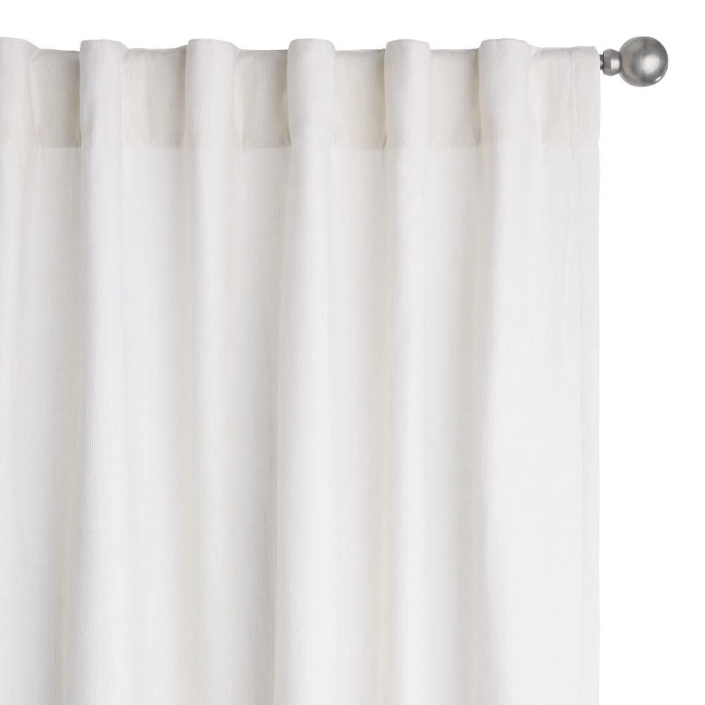 World Market Ivory And Teal Ombre Sleeve Top Curtains Set Of 2 2 World Market Ivory And Teal Ombre Sleeve Top Curtains Set Of 2 - Image 2