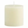 World Market 3x3 Ivory Unscented Pillar Candle