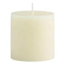 World Market 3x3 Ivory Unscented Pillar Candle