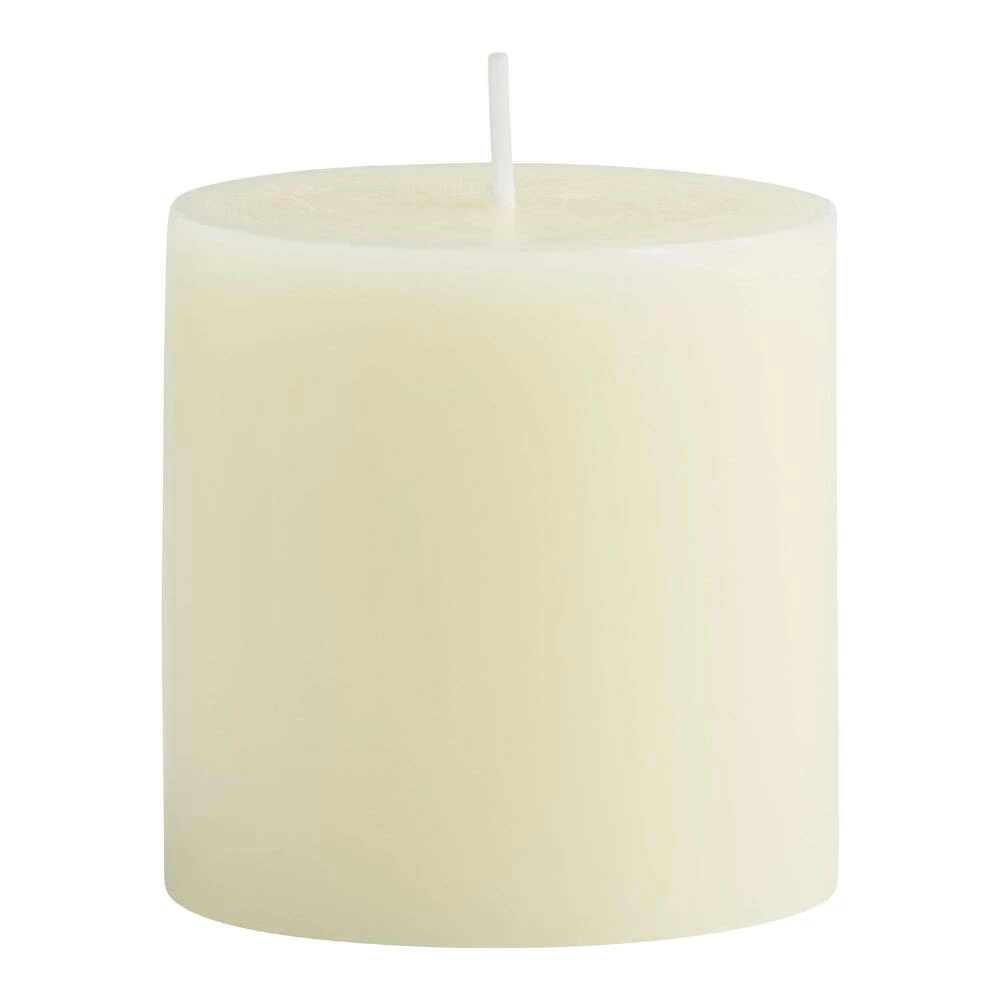 World Market 3x3 Ivory Unscented Pillar Candle 1 World Market 3x3 Ivory Unscented Pillar Candle
