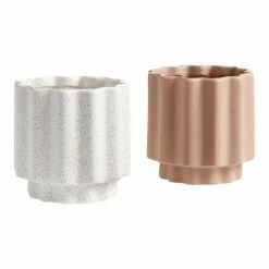 World Market Wavy Channel Ceramic Planter