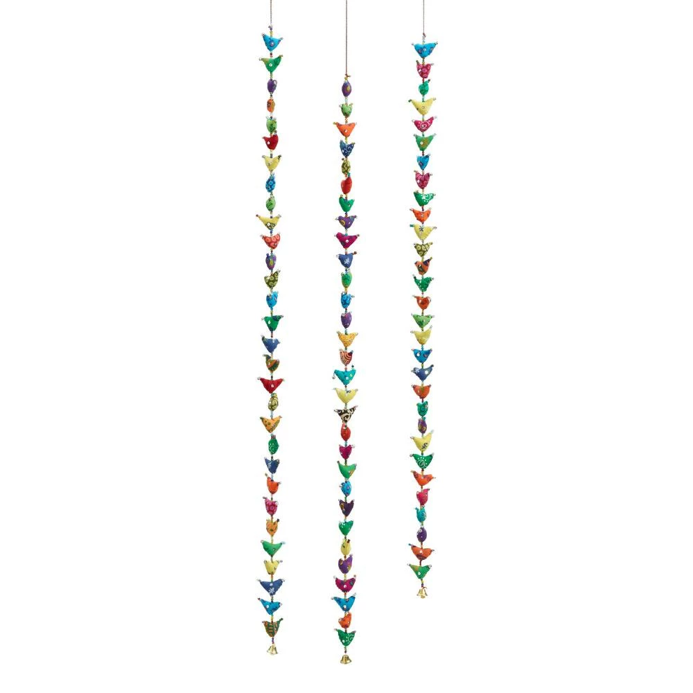 World Market Multicolor Fabric Birds Hanging Decor 1 World Market Multicolor Fabric Birds Hanging Decor