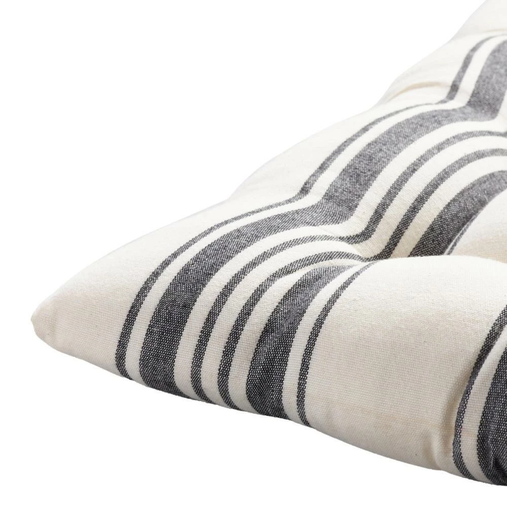 World Market Black Villa Stripe Chair Cushion 3 World Market Black Villa Stripe Chair Cushion - Image 3