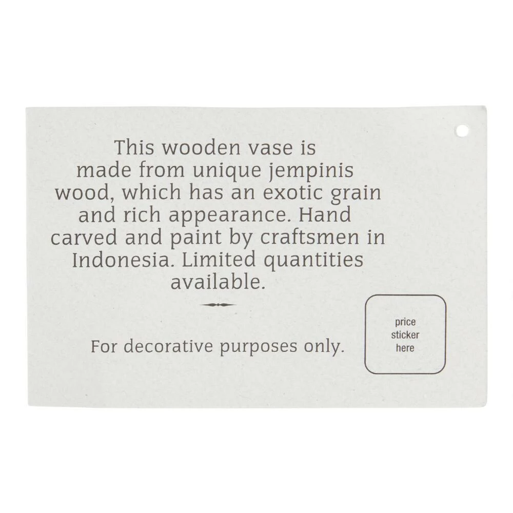 World Market CRAFT Black Hand Carved Wood Zephanya Vase 2 World Market CRAFT Black Hand Carved Wood Zephanya Vase - Image 2