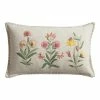 World Market Ivory Multicolor Floral Embroidered Lumbar Pillow