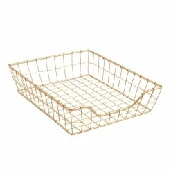 World Market Antonia Gold Wire Paper Tray