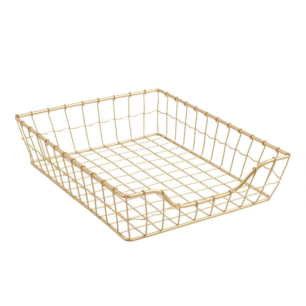 World Market Antonia Gold Wire Paper Tray 1 World Market Antonia Gold Wire Paper Tray