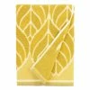World Market Anise Chartreuse Green Leaf Sculpted Bath Towel