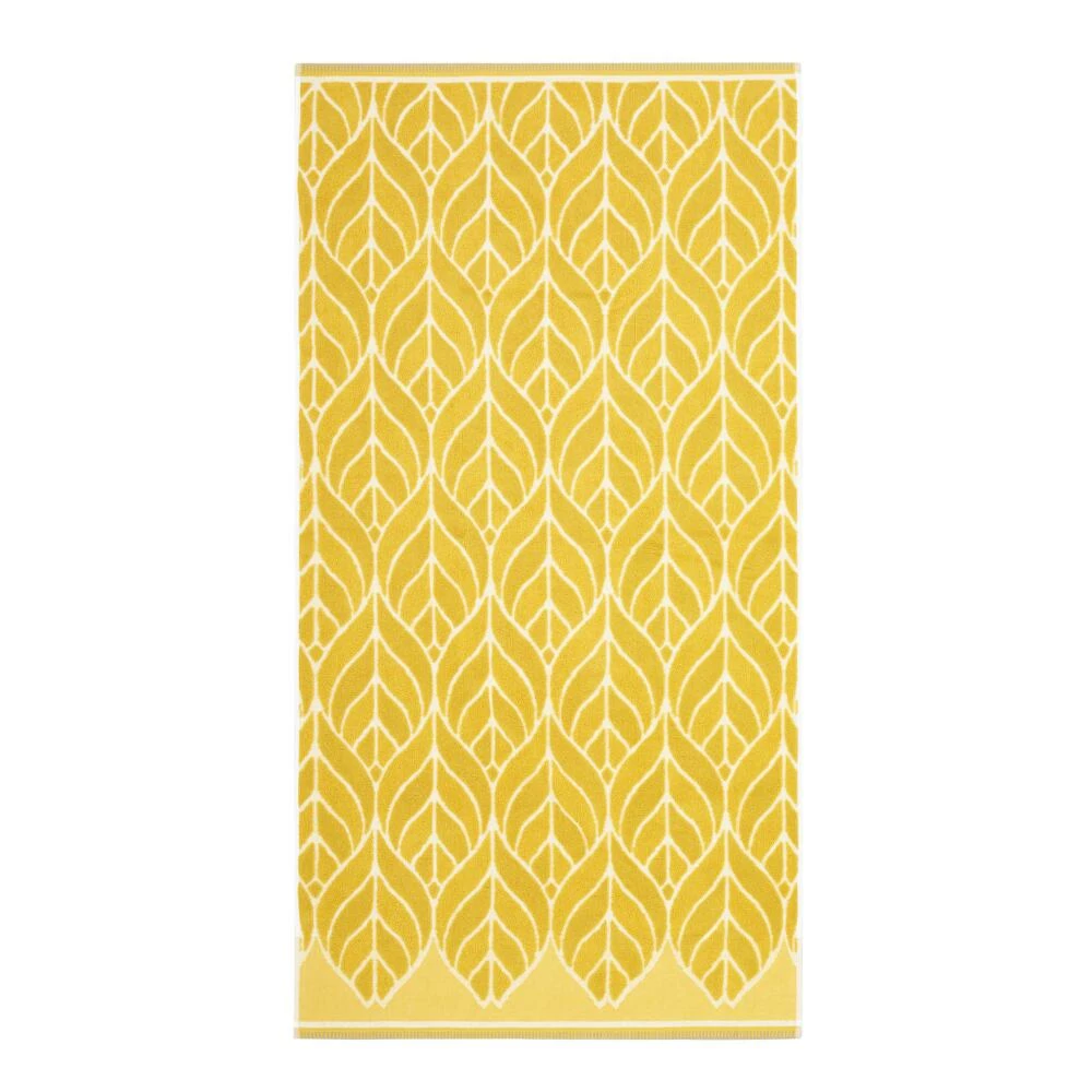 World Market Anise Chartreuse Green Leaf Sculpted Bath Towel 2 World Market Anise Chartreuse Green Leaf Sculpted Bath Towel - Image 2