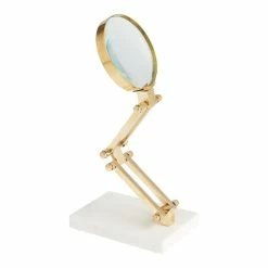 World Market Gold Magnifying Glass with Marble Stand