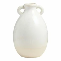World Market Ivory Pearlescent Reactive Glaze Olivia Jug Vase