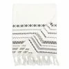 World Market Zohra Ivory And Black Geo Stripe Bath Towel