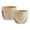 World Market Nella Black And White Geo Seagrass Basket