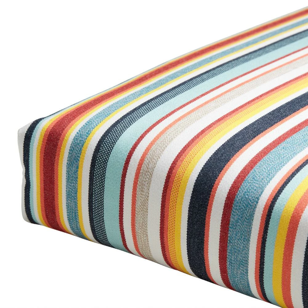 World Market Sunbrella Multicolor Stripe Outdoor Chair Cushion 2 World Market Sunbrella Multicolor Stripe Outdoor Chair Cushion - Image 2