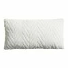 World Market Ivory Faux Fur Chevron Lumbar Pillow