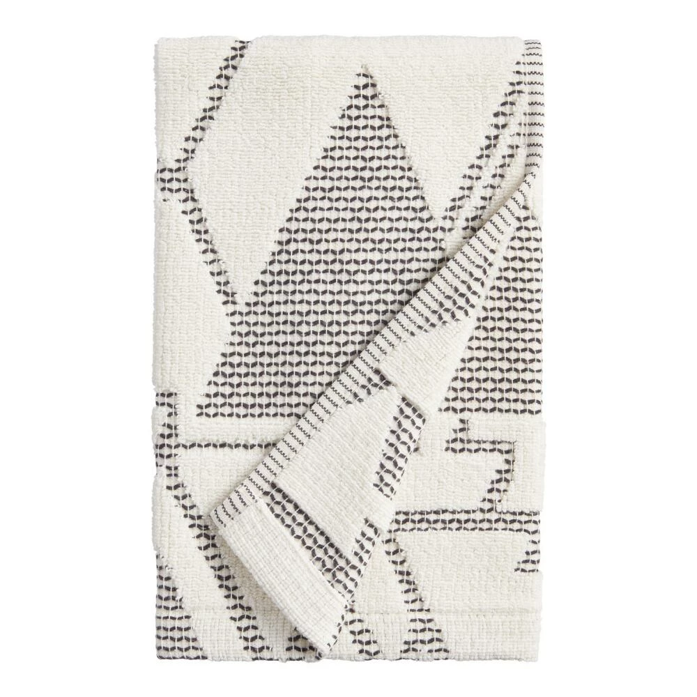 World Market Blayne Ivory And Black Abstract Geo Hand Towel 1 World Market Blayne Ivory And Black Abstract Geo Hand Towel