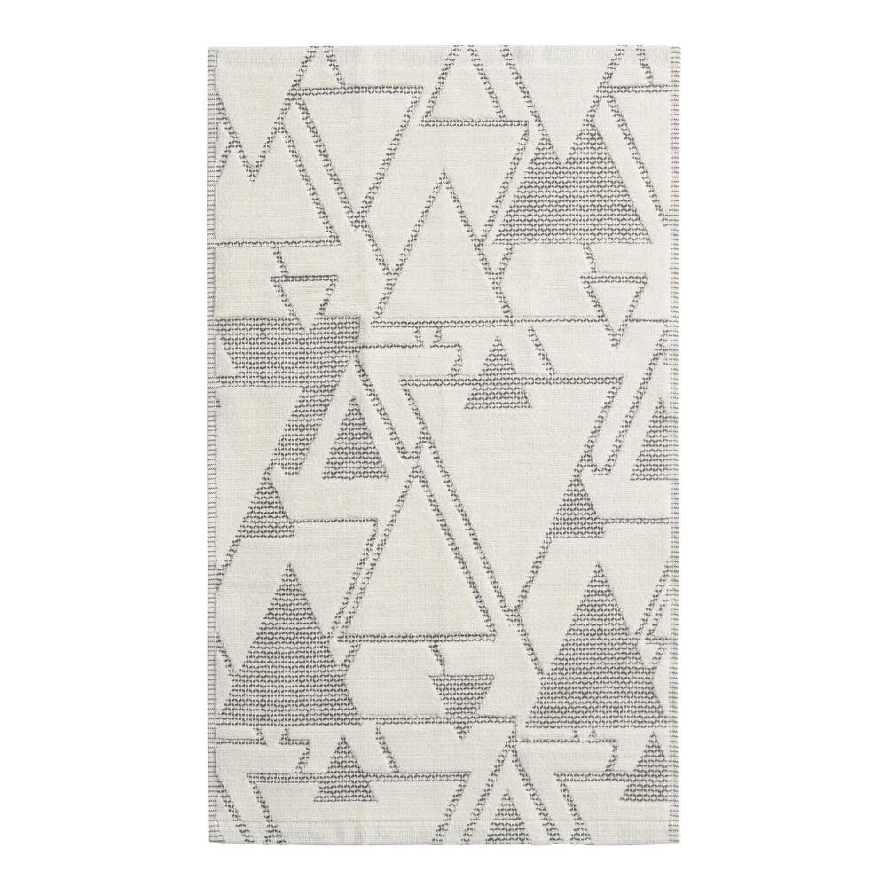 World Market Blayne Ivory And Black Abstract Geo Hand Towel 2 World Market Blayne Ivory And Black Abstract Geo Hand Towel - Image 2