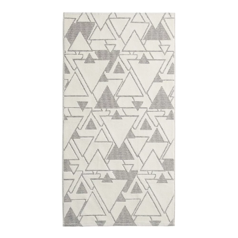 World Market Blayne Ivory And Black Abstract Geo Bath Towel 2 World Market Blayne Ivory And Black Abstract Geo Bath Towel - Image 2