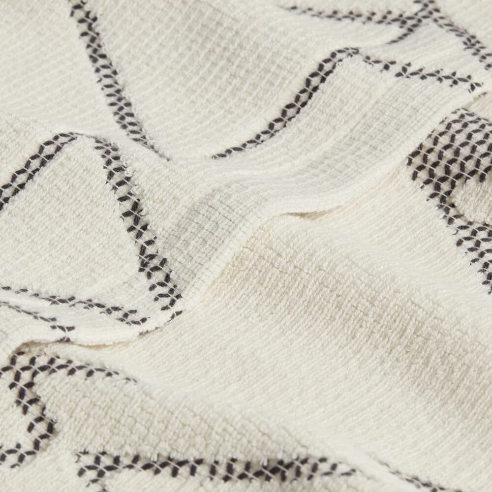 World Market Blayne Ivory And Black Abstract Geo Bath Towel 3 World Market Blayne Ivory And Black Abstract Geo Bath Towel - Image 3