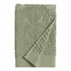 World Market Sage Green Sculpted Palm Leaf Hand Towel