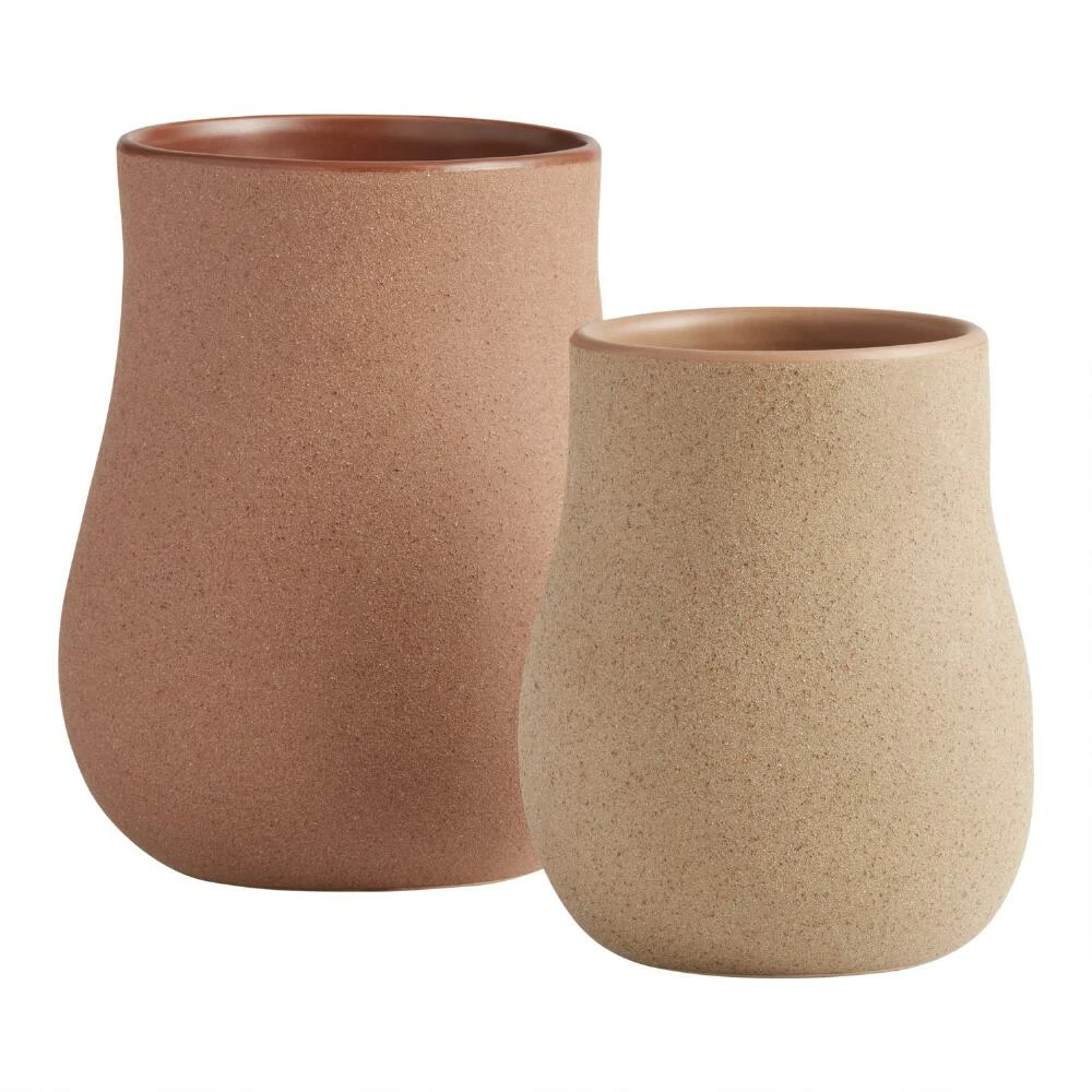World Market Small Curvy Textured Ceramic Vase 1 World Market Small Curvy Textured Ceramic Vase