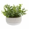 World Market Faux Eucalyptus Plant in Geo Pot
