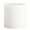 World Market 4x4 White Unscented Pillar Candle