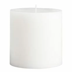 World Market 4x4 White Unscented Pillar Candle